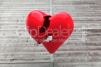 Composite image of broken heart Composite image of broken heart
