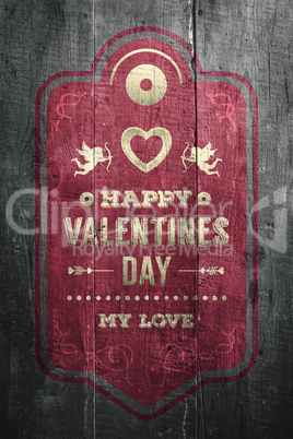 Composite image of valentines message