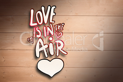 Composite image of love is in the air