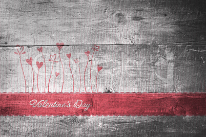 Composite image of valentines graphic