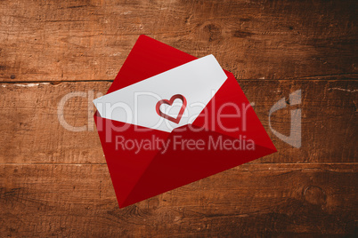 Composite image of love letter