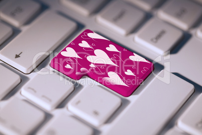 Composite image of valentines day pattern Composite image of valentines day pattern