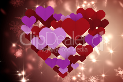 Composite image of love hearts Composite image of love hearts