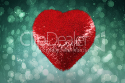 Large fuzzy red heart