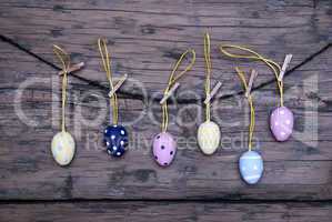 Many Easter Eggs Hanging On Line