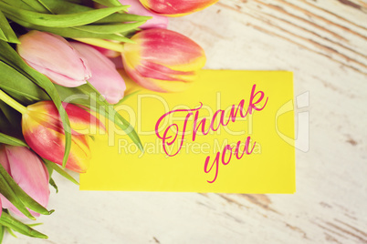 thank you background with tulips