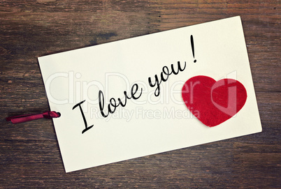 greeting card - i love you