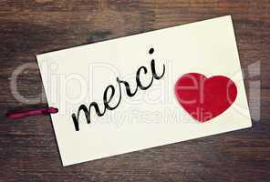 greeting card - merci