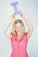 smiling business woman is holding a letter