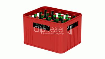 Crate with beer bottles