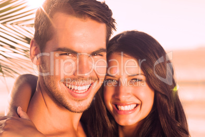 Cheerful loving couple having holidays