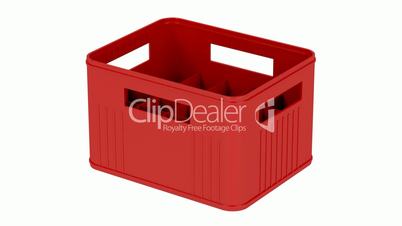 Red plastic crate