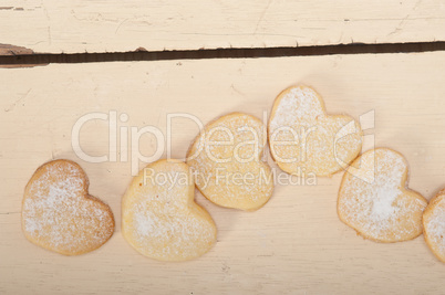 heart shaped shortbread valentine cookies