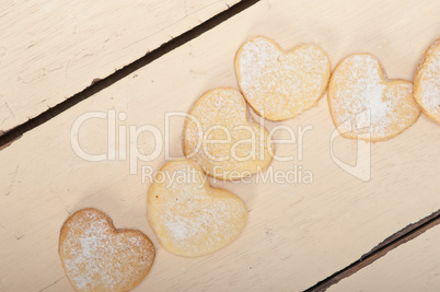 heart shaped shortbread valentine cookies