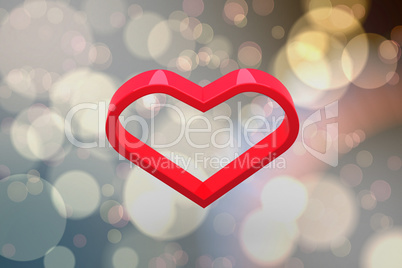 Composite image of red love heart