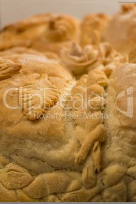 Verziertes selbstgemachtes Brot