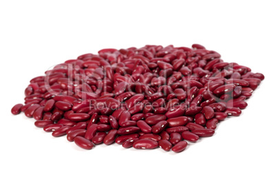 Red beans isolated on white background