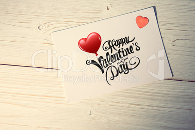 Composite image of cute valentines message