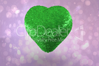 Large fuzzy green heart