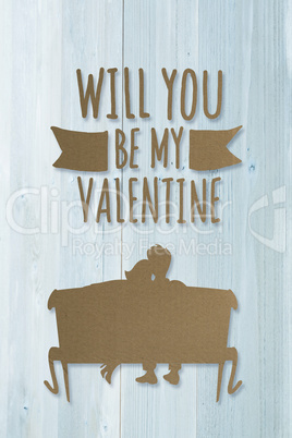 Composite image of cute valentines message