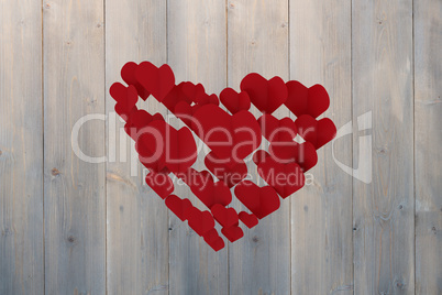 Composite image of love hearts