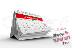 Composite image of cute valentines message