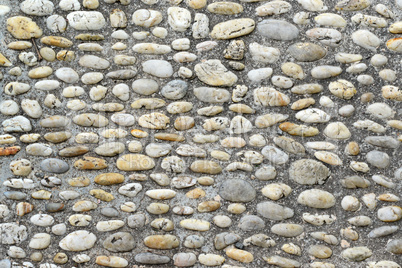 Walking path lined with stones