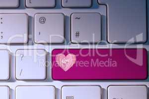 Composite image of love heart