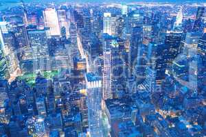 Amazing New York skyline at night
