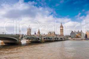 Magnificence of Westminster Bridge and Houses of Parliament, Lon