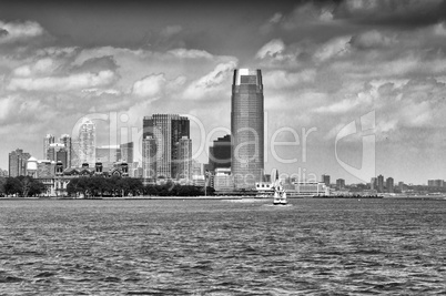 Jersey City skyline over Hudson river, New Jersey