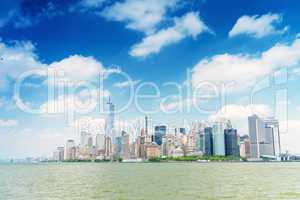 Magnificence of Downtown Manhattan skyline - New York City