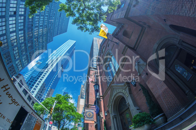 NEW YORK CITY - JUNE 11, 2013: The Church of The Holy Cross in H