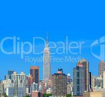 Midtown Manhattan skyline, New York City in summer season