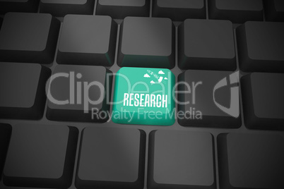 Research on black keyboard with green key