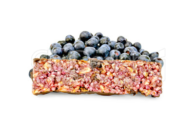 Granola bar with blueberries