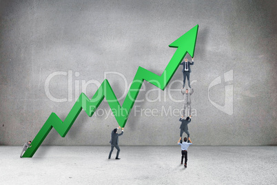 Composite image of business teamwork