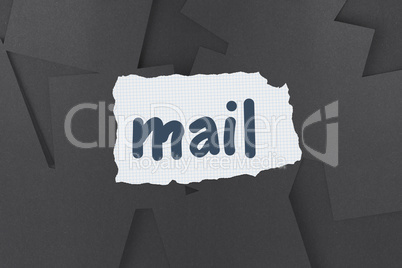 Mail against digitally generated grey paper strewn