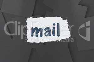 Mail against digitally generated grey paper strewn