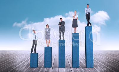 Composite image of business people standing