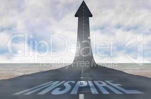 Inspire against road turning into arrow