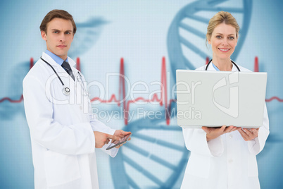 Composite image of medical team