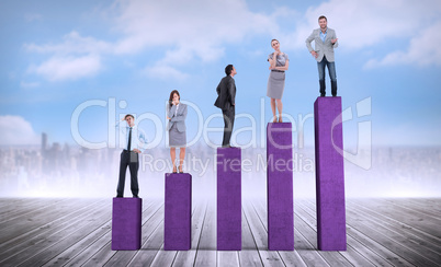 Composite image of business people standing