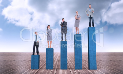 Composite image of business people standing