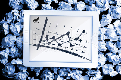 Composite image of data analysis doodle Composite image of data analysis doodle
