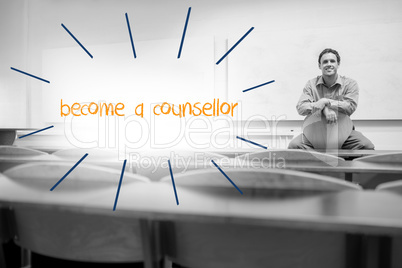 Become a counsellor against lecturer sitting in lecture hall
