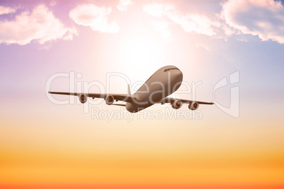 Composite image of graphic airplane