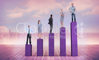 Composite image of business people standing