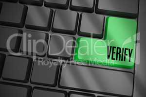 Verify on black keyboard with green key