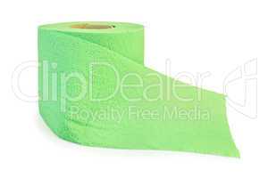Toilet paper green with perforation